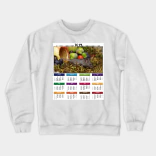 wild house mouse  in a apple Crewneck Sweatshirt